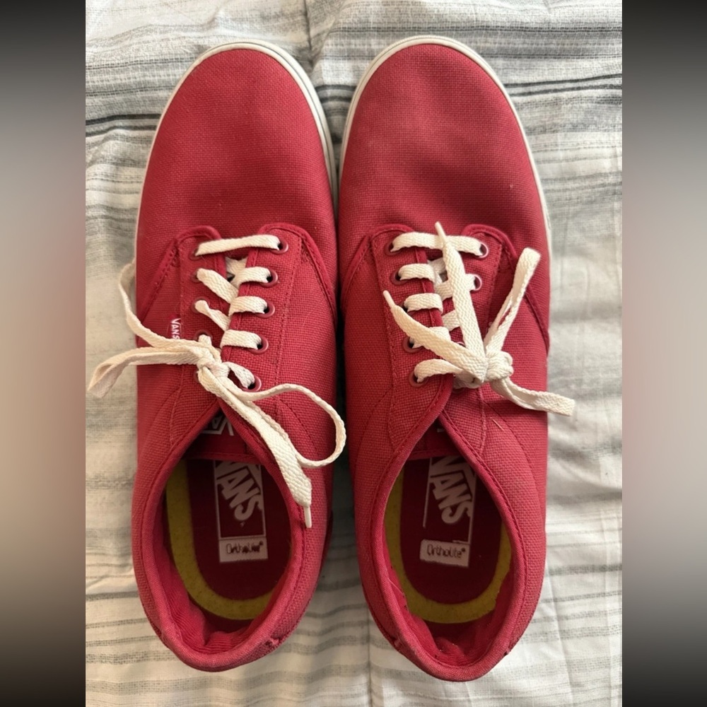 VANS Red Ortholite Men’s Casual Tennis Shoes 13
